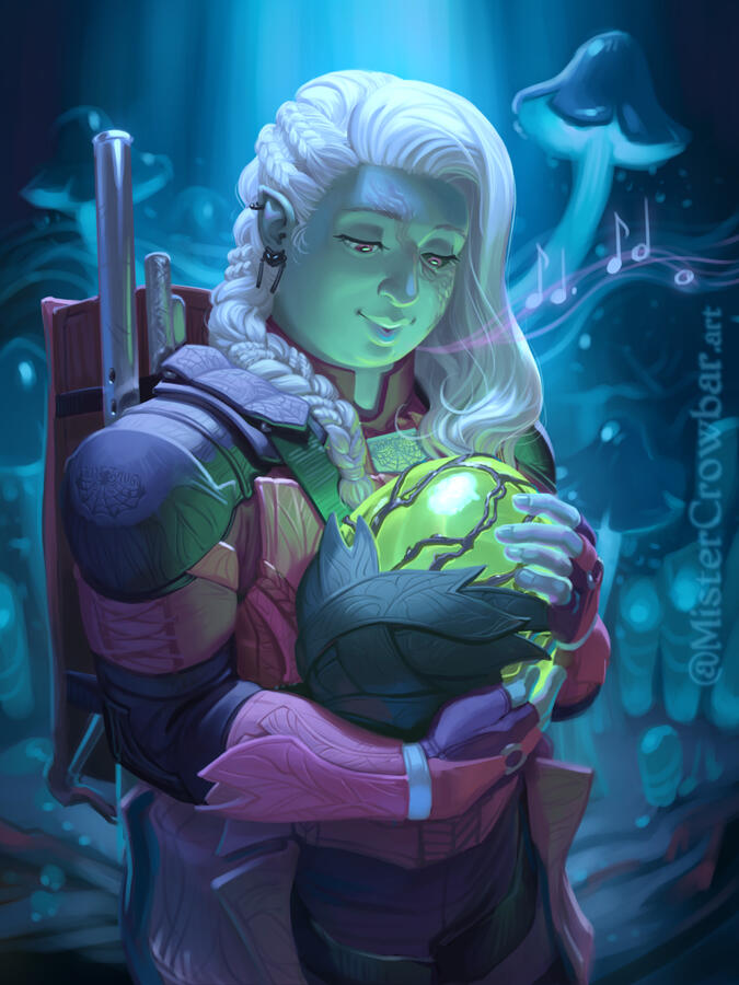 Character with detailed armour