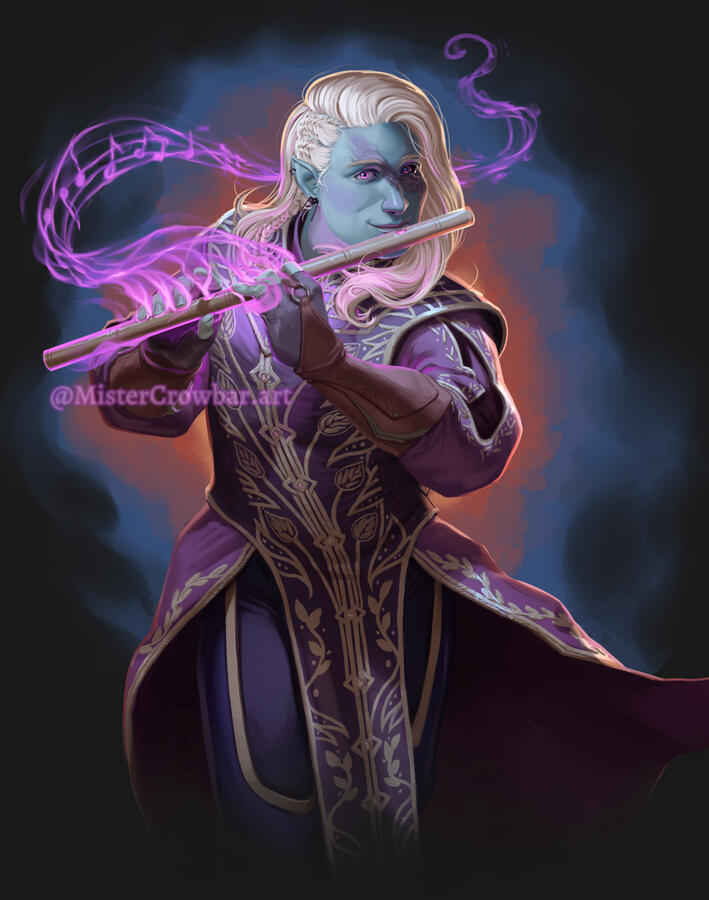 Character with detailed outfit