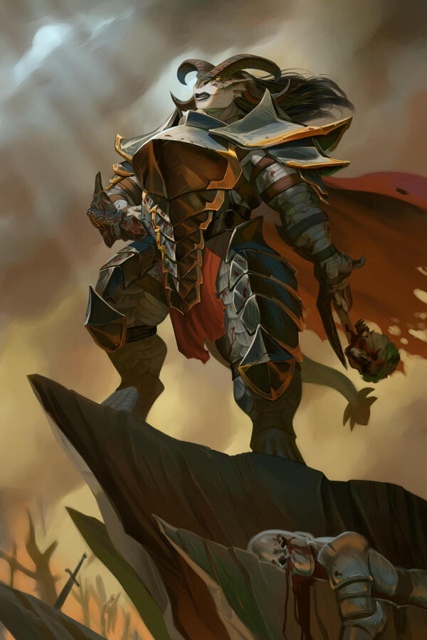 Character with detailed armour